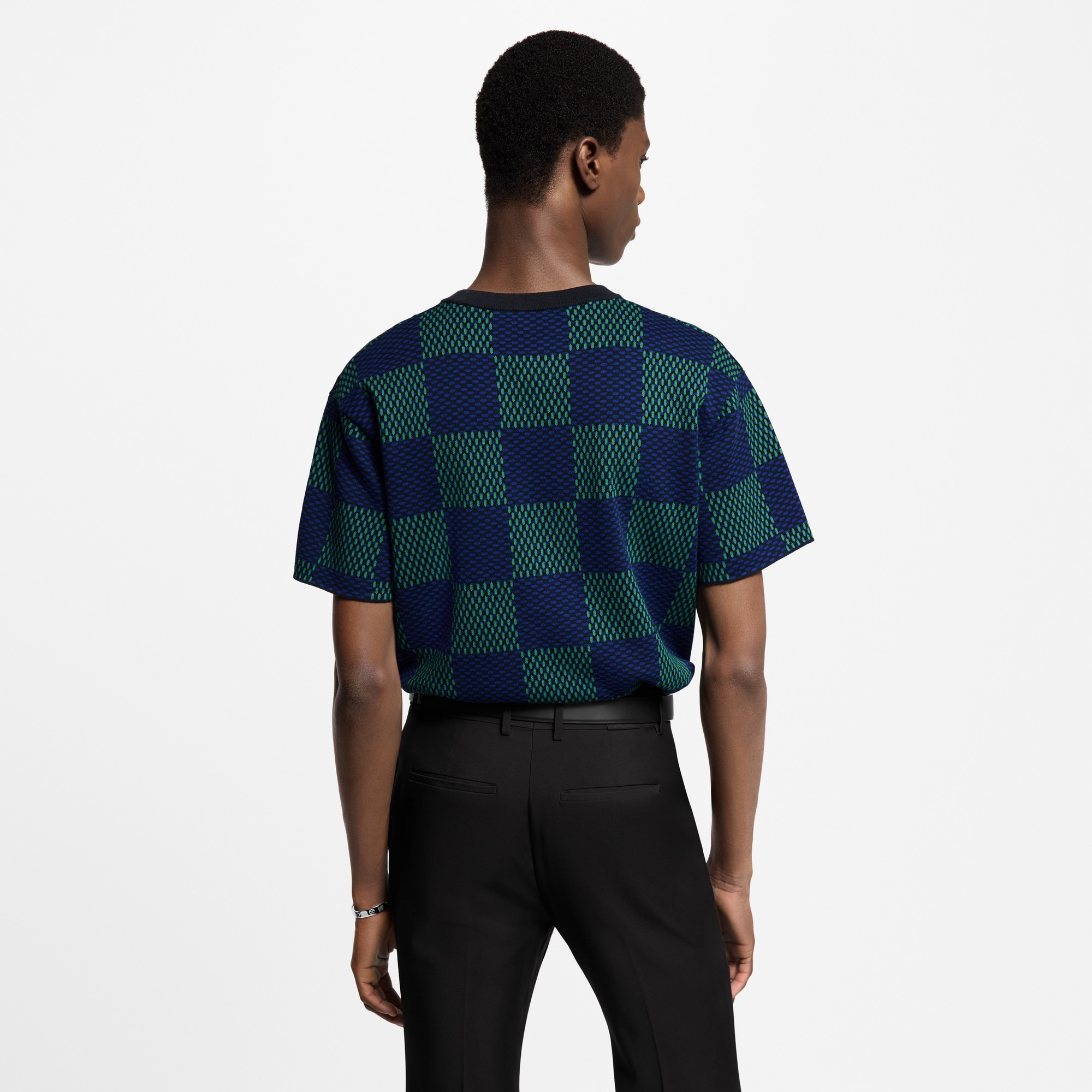 Louis Vuitton 2024 Damier short sleeve cotton knit shirt main image 0